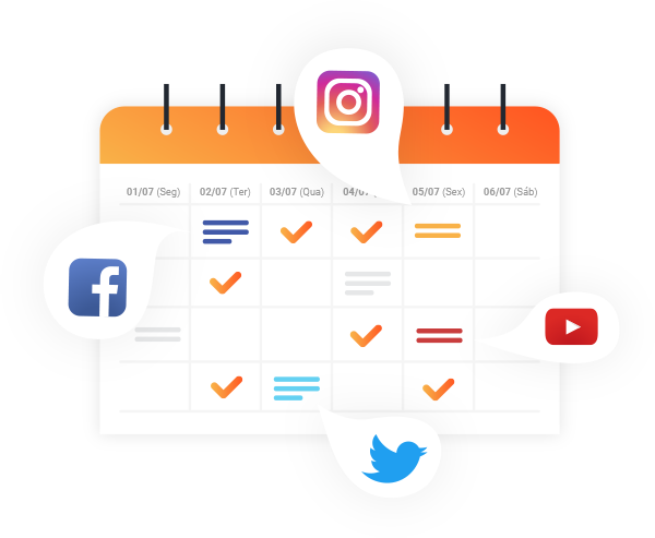 Calendário de redes sociais - TWO Digital